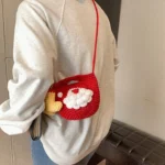 Christmas Handmade Woolen Knitting Bag Santa Claus Finished Bag - Image 8