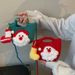 Christmas Handmade Woolen Knitting Bag Santa Claus Finished Bag - Image 3