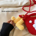 Christmas Handmade Woolen Knitting Bag Santa Claus Finished Bag - Image 7