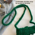 Christmas Finished Wool Crochet Mobile Phone Bag Shoulder Crossbody Bag - Image 5