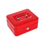 200x160x90mm Portable Fireproof Safe Box Home Storage Iron Box With Lock Key