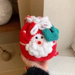 Christmas Finished Bag Santa Claus Woolen Knitting Bag - Image 10