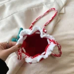 Christmas Finished Bag Santa Claus Woolen Knitting Bag - Image 6