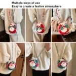 Christmas Finished Bag Santa Claus Woolen Knitting Bag - Image 9