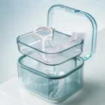 3-layer Denture Case Invisible Orthodontic Retainer Storage Box Drainage Layered Braces Cleaning Box - Image 2
