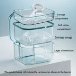 3-layer Denture Case Invisible Orthodontic Retainer Storage Box Drainage Layered Braces Cleaning Box - Image 6