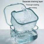 3-layer Denture Case Invisible Orthodontic Retainer Storage Box Drainage Layered Braces Cleaning Box - Image 7