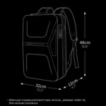BANGE BG-3005 Hard Shell Men Backpack Laptop Personalised Shoulder Bag - Image 2