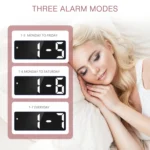 JX012 Multifunctional LED Electronic Clock Battery Plug-in Dual-purpose Bedside Alarm Clock - Image 6