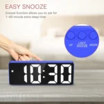 JX012 Multifunctional LED Electronic Clock Battery Plug-in Dual-purpose Bedside Alarm Clock - Image 7