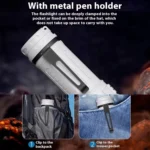 Outdoor Portable Torch Metal Pen Clip Light Lightweight Mini Pocket Rechargeable Emergency Flashlight - Image 4