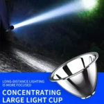 Dual Light Source Side Lamp Floodlight Flashlight Strong Light Far Shooting Camping Lamp - Image 7