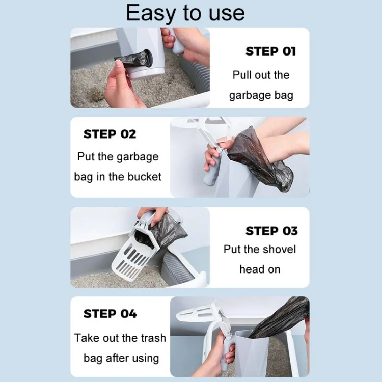 TBD06055798_B7.webp Pet Integrated Litter Shovel Bottom Removable Poop Scooping Bin - Image 8