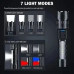E-SMARTER A76 Telescopic Zoom COB Side Light Strong Light Torch - Image 4