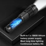 E-SMARTER A76 Telescopic Zoom COB Side Light Strong Light Torch - Image 5