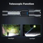 E-SMARTER A76 Telescopic Zoom COB Side Light Strong Light Torch - Image 8