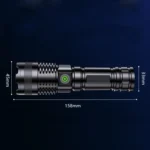 Outdoor High Brightness Laser Flashlight Telescopic Zoom Long Range Torch - Image 10