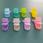 10pcs Baby Pacifier Anti-drop Chain Clips Cartoon Crocodile Clips Pacifier Clamps - Image 2