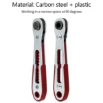 Mini Bi-directional Ratchet Screwdriver Wrench Multi-purpose Manual Flat Head Style Socket Wrench - Image 3