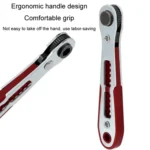 Mini Bi-directional Ratchet Screwdriver Wrench Multi-purpose Manual Flat Head Style Socket Wrench - Image 5