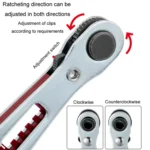 Mini Bi-directional Ratchet Screwdriver Wrench Multi-purpose Manual Flat Head Style Socket Wrench - Image 6
