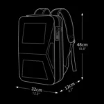 BANGE BG-2956 Expandable Hard Shell Computer Bag Men Business Backpack - Image 11