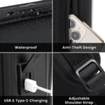 BANGE BG-2956 Expandable Hard Shell Computer Bag Men Business Backpack - Image 9