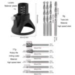 Electric Grinding Locator With 4 Twist Drill + 6 Rotary File Milling Cutter Woodwork Tool for Dremel - Image 4