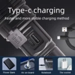 E-SMARTER A08 Flat Port Digital Display Fluorescent Strip Flashlight High Power LED Strong Light Flashlight - Image 5