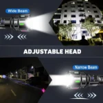 E-SMARTER A08 Flat Port Digital Display Fluorescent Strip Flashlight High Power LED Strong Light Flashlight - Image 8