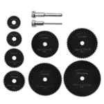 10pcs /Set High-Speed Steel Cutting Blade Multi-Size Cutting Wood PVC Electric Grinder Saw Blade Tool With 3.17mm+6mm Pole