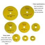 10pcs /Set High-Speed Steel Cutting Blade Multi-Size Cutting Wood PVC Electric Grinder Saw Blade Tool With 3.17mm+6mm Pole - Image 5
