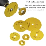 10pcs /Set High-Speed Steel Cutting Blade Multi-Size Cutting Wood PVC Electric Grinder Saw Blade Tool With 3.17mm+6mm Pole - Image 7