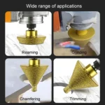 Diamond Chamfering Machine Conical Grinding Bit Tile Marble Quartz Drilling Hole Reamer Angle Grinder Drill Bit - Image 10