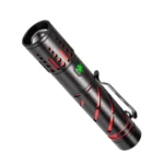 E-SMARTER XQ-S50 Mini Laser Flashlight Retractable Zoom Pen Clip LED Emergency Overhaul Flashlight