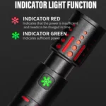 E-SMARTER XQ-S50 Mini Laser Flashlight Retractable Zoom Pen Clip LED Emergency Overhaul Flashlight - Image 5