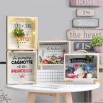 Creative Wooden Art Fresh Piggy Bank Bedroom Desktop Decoration Ornaments Sundries Storage Box - Image 5