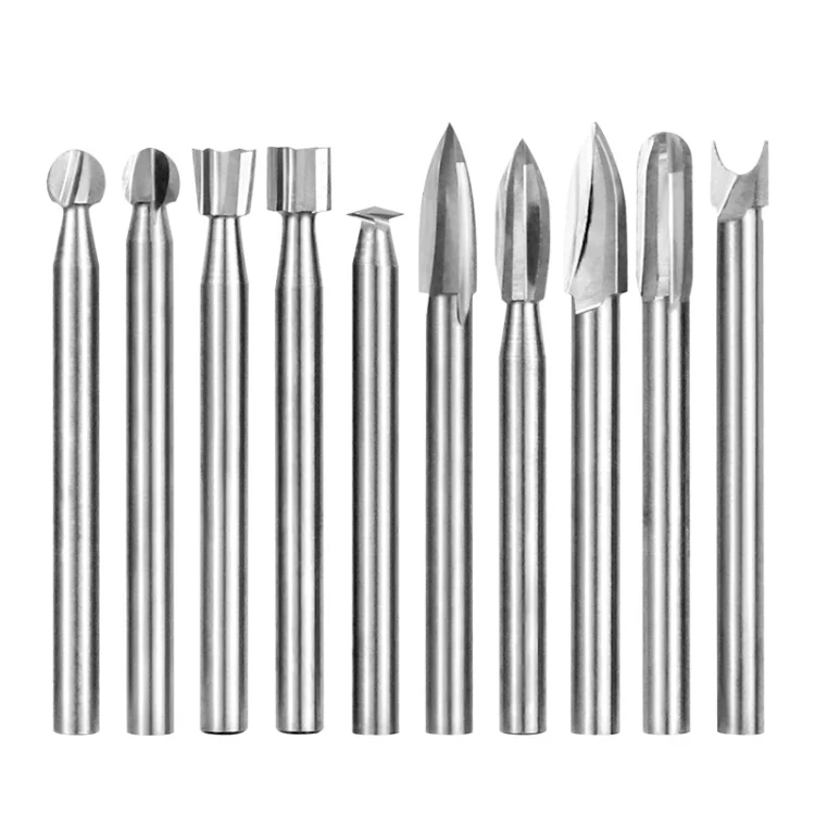 Electric Wood Carving Root Carving Tools Woodworking Engraving Polishing Tool Heads Milling Cutters Drill Bits