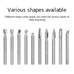Electric Wood Carving Root Carving Tools Woodworking Engraving Polishing Tool Heads Milling Cutters Drill Bits - Image 5
