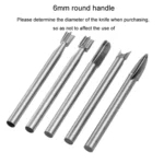 Electric Wood Carving Root Carving Tools Woodworking Engraving Polishing Tool Heads Milling Cutters Drill Bits - Image 6