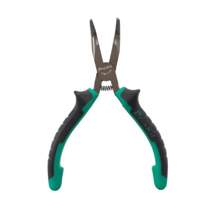 ProsKit PM-755 5 Inch Bent Nose Plier Small Curved Needle Cutting Pliers Wire Cutter