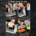 Multifunctional Rotary Potato Slicer Kitchen Hand Crank Slicing Tool - Image 9