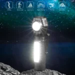 Aluminium Alloy USB Rechargeable COB Flashlight Strong Light Long Shot Headlamp LED Camping Light - Image 3