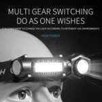 Aluminium Alloy USB Rechargeable COB Flashlight Strong Light Long Shot Headlamp LED Camping Light - Image 5