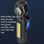 Aluminium Alloy USB Rechargeable COB Flashlight Strong Light Long Shot Headlamp LED Camping Light - Image 7