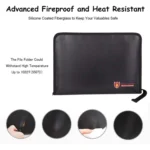 Fireproof Waterproof Accordion File Bag Document Organizer with 12 Pockets A4 Size - Image 4