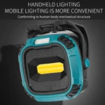 E-SMARTER W895-1 COB Portable Rechargeable Floodlight Work Light, Battery Not Included - Image 3