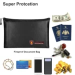 Fireproof Waterproof Document And Money Bag Cash Envelope For Jewelry Passport Valuables - Image 3