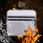 Double Zipper Pockets Fireproof Document Bag Valuables Storage Pouch