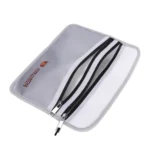 Double Zipper Pockets Fireproof Document Bag Valuables Storage Pouch - Image 3